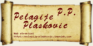 Pelagije Plasković vizit kartica